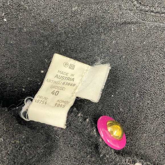 Geiger Black Wool Knit Cardigan Sweater Size 40 Austria ~ Coogi - Picture 8 of 9